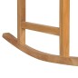vidaXL Sedia a Dondolo con Cuscino Beige in Massello di Teak vidaXL Sedia a Dondolo con Cuscino Beige in Massello di Teak