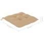 vidaXL Sedia a Dondolo con Cuscino Beige in Massello di Teak vidaXL Sedia a Dondolo con Cuscino Beige in Massello di Teak