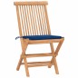 vidaXL Set da Pranzo Giardino Pieghevole 3 pz Cuscino Massello di Teak vidaXL Set da Pranzo Giardino Pieghevole 3 pz Cuscino Massello di Teak
