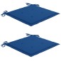 vidaXL Set da Pranzo Giardino Pieghevole 3 pz Cuscino Massello di Teak vidaXL Set da Pranzo Giardino Pieghevole 3 pz Cuscino Massello di Teak