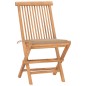vidaXL Set da Pranzo Giardino Pieghevole 3 pz Cuscino Massello di Teak vidaXL Set da Pranzo Giardino Pieghevole 3 pz Cuscino Massello di Teak