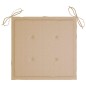 vidaXL Set da Pranzo Giardino Pieghevole 3 pz Cuscino Massello di Teak vidaXL Set da Pranzo Giardino Pieghevole 3 pz Cuscino Massello di Teak