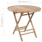 vidaXL Set da Pranzo da Giardino 5 pz Pieghevole con Cuscini in Bambù