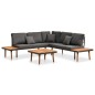 vidaXL Set Divani da Giardino 4 pz con Cuscini in Massello di Acacia vidaXL Set Divani da Giardino 4 pz con Cuscini in Massello di Acacia