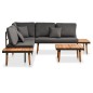vidaXL Set Divani da Giardino 4 pz con Cuscini in Massello di Acacia vidaXL Set Divani da Giardino 4 pz con Cuscini in Massello di Acacia