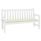 vidaXL Cuscino per Panca Crema 200x50x3 cm in Tessuto Oxford