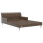 vidaXL Lettino Prendisole per 2 Persone con Cuscini Polyrattan Marrone vidaXL Lettino Prendisole per 2 Persone con Cuscini Polyrattan Marrone