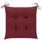 vidaXL Sedie da Giardino con Cuscini Rosso Vino 2 pz Massello di Teak vidaXL Sedie da Giardino con Cuscini Rosso Vino 2 pz Massello di Teak