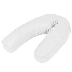 vidaXL Cuscino per Gravidanza a Forma di J 54x(36-43) cm Bianco