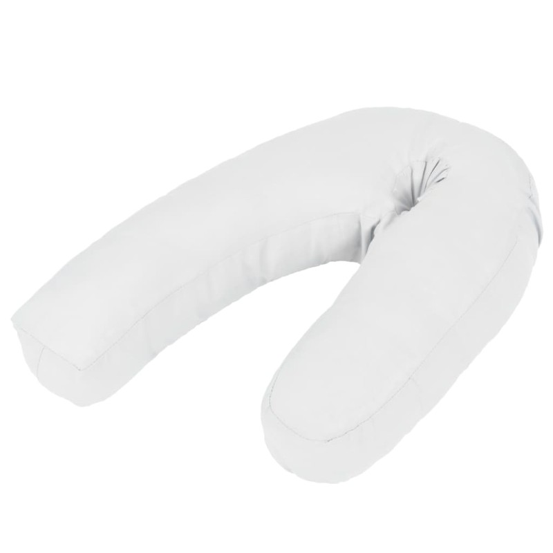 vidaXL Cuscino per Gravidanza a Forma di J 54x(36-43) cm Bianco vidaXL Cuscino per Gravidanza a Forma di J 54x(36-43) cm Bianco