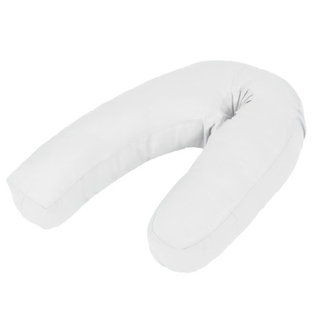 vidaXL Cuscino per Gravidanza a Forma di J 54x(36-43) cm Bianco