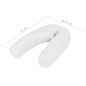 vidaXL Cuscino per Gravidanza a Forma di J 54x(36-43) cm Bianco vidaXL Cuscino per Gravidanza a Forma di J 54x(36-43) cm Bianco
