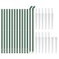 vidaXL Recinzione Metallica con Picchetti Ancoraggio Verde 0,8x25 m vidaXL Recinzione Metallica con Picchetti Ancoraggio Verde 0,8x25 m