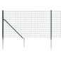 vidaXL Recinzione Metallica con Picchetti Ancoraggio Verde 0,8x25 m vidaXL Recinzione Metallica con Picchetti Ancoraggio Verde 0,8x25 m