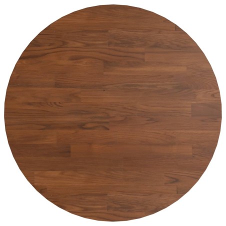 Piano Tavolo Rotondo Marrone Scuro Ø40x1,5 cm Rovere Trattato