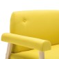 vidaXL Divano a 2 Posti in Tessuto Giallo vidaXL Divano a 2 Posti in Tessuto Giallo