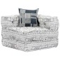 vidaXL Pouf Modulare a 4 Posti Grigio Chiaro in Tessuto vidaXL Pouf Modulare a 4 Posti Grigio Chiaro in Tessuto