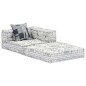vidaXL Pouf Modulare a 4 Posti Grigio Chiaro in Tessuto vidaXL Pouf Modulare a 4 Posti Grigio Chiaro in Tessuto