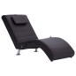vidaXL Sdraio Massaggiante con Cuscino Marrone in Similpelle vidaXL Sdraio Massaggiante con Cuscino Marrone in Similpelle