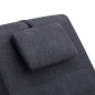 vidaXL Sdraio Massaggiante con Cuscino Grigia Similpelle Scamosciata vidaXL Sdraio Massaggiante con Cuscino Grigia Similpelle Scamosciata