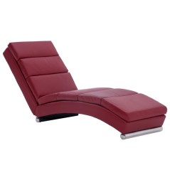 vidaXL Sdraio Rosso Vino in Similpelle