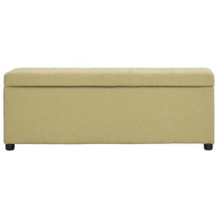 vidaXL Panca con Vano Portaoggetti 116 cm Verde in Poliestere