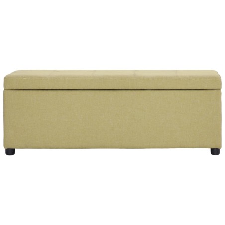 vidaXL Panca con Vano Portaoggetti 116 cm Verde in Poliestere