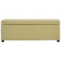 vidaXL Panca con Vano Portaoggetti 116 cm Verde in Poliestere