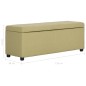 vidaXL Panca con Vano Portaoggetti 116 cm Verde in Poliestere