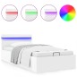 vidaXL Giroletto Contenitore Idraulico LED Bianco Similpelle 100x200cm vidaXL Giroletto Contenitore Idraulico LED Bianco Similpelle 100x200cm