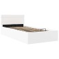 vidaXL Giroletto Contenitore Idraulico LED Bianco Similpelle 100x200cm vidaXL Giroletto Contenitore Idraulico LED Bianco Similpelle 100x200cm