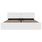 vidaXL Giroletto Contenitore Idraulico LED Bianco Similpelle 180x200cm 