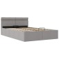 vidaXL Giroletto con Contenitore e LED Grigio Chiaro Tessuto 120x200cm vidaXL Giroletto con Contenitore e LED Grigio Chiaro Tessuto 120x200cm