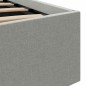 vidaXL Giroletto con Contenitore e LED Grigio Chiaro Tessuto 120x200cm vidaXL Giroletto con Contenitore e LED Grigio Chiaro Tessuto 120x200cm