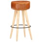 vidaXL Sgabelli da Bar 2 pz Marroni Legno di Mango Grezzo e Vera Pelle vidaXL Sgabelli da Bar 2 pz Marroni Legno di Mango Grezzo e Vera Pelle