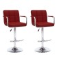 vidaXL Sgabelli da Bar 2 pz Rosso Vino in Similpelle vidaXL Sgabelli da Bar 2 pz Rosso Vino in Similpelle