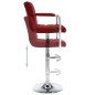 vidaXL Sgabelli da Bar 2 pz Rosso Vino in Similpelle vidaXL Sgabelli da Bar 2 pz Rosso Vino in Similpelle