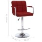 vidaXL Sgabelli da Bar 2 pz Rosso Vino in Similpelle vidaXL Sgabelli da Bar 2 pz Rosso Vino in Similpelle