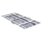 vidaXL Cuscini per Sedia 2 pz a Quadri Grigi 100x50x3cm Tessuto Oxford