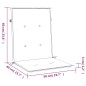 vidaXL Cuscini per Sedia 2 pz a Quadri Grigi 100x50x3cm Tessuto Oxford
