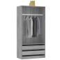 Armadio Grigio Sonoma 100x50x200 cm in Legno Multistrato Armadio Grigio Sonoma 100x50x200 cm in Legno Multistrato