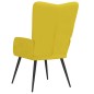 vidaXL Sedia Relax Giallo Senape in Velluto vidaXL Sedia Relax Giallo Senape in Velluto