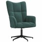 vidaXL Poltrona Relax con Poggiapiedi Verde Scuro in Velluto vidaXL Poltrona Relax con Poggiapiedi Verde Scuro in Velluto