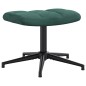 vidaXL Poltrona Relax con Poggiapiedi Verde Scuro in Velluto vidaXL Poltrona Relax con Poggiapiedi Verde Scuro in Velluto