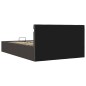 vidaXL Giroletto con Contenitore e LED Grigio Scuro Tessuto 140x200 cm 
