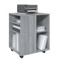 Armadietto con Ruote Grigio Sonoma 60x53x72cm Legno Multistrato Armadietto con Ruote Grigio Sonoma 60x53x72cm Legno Multistrato