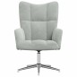 vidaXL Sedia Relax Grigio Chiaro in Velluto vidaXL Sedia Relax Grigio Chiaro in Velluto