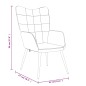 vidaXL Sedia Relax con Sgabello Blu in Tessuto vidaXL Sedia Relax con Sgabello Blu in Tessuto