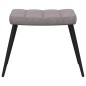 vidaXL Sedia Relax con Sgabello Tortora in Tessuto vidaXL Sedia Relax con Sgabello Tortora in Tessuto