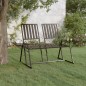 Panca da Giardino a 2 Posti 165 cm Nera in Acciaio Panca da Giardino a 2 Posti 165 cm Nera in Acciaio